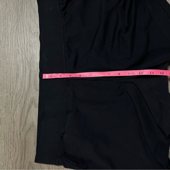 Lands’ End Womens Black Starfish Shorts Stretch Zipper Pocket Size Large Petite - Picture 7 of 9